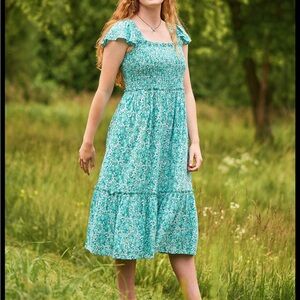 April Cornell NWT Meadow Dress in Aqua- Size XS